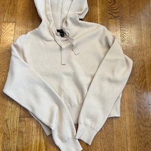 Pale Pink Knit Hoodie
